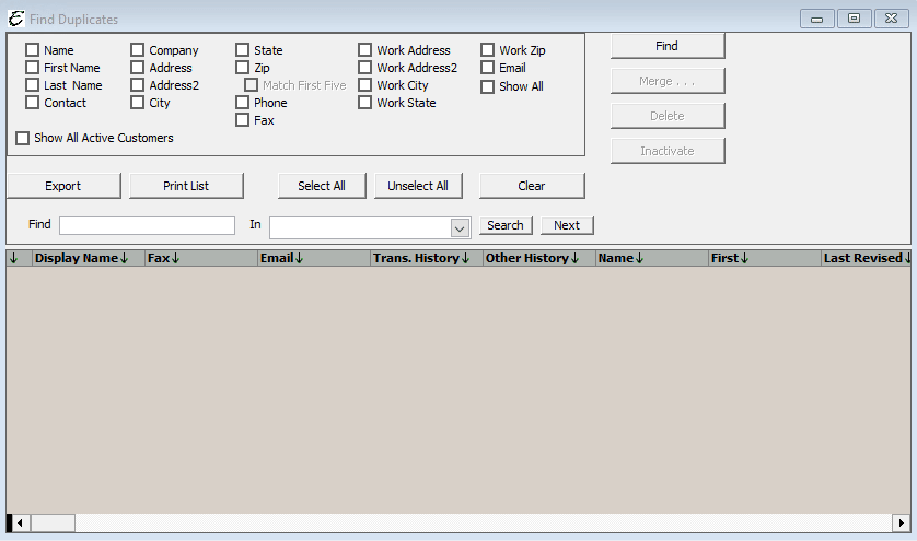 Find Duplicates Form