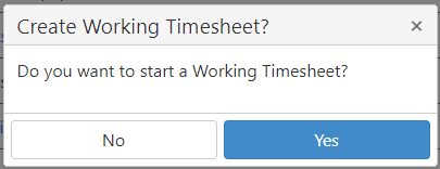 Working Time Sheet