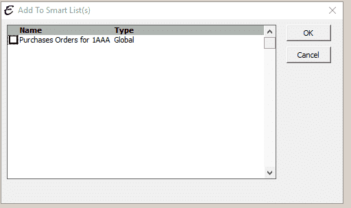 Select an Existing Smart List