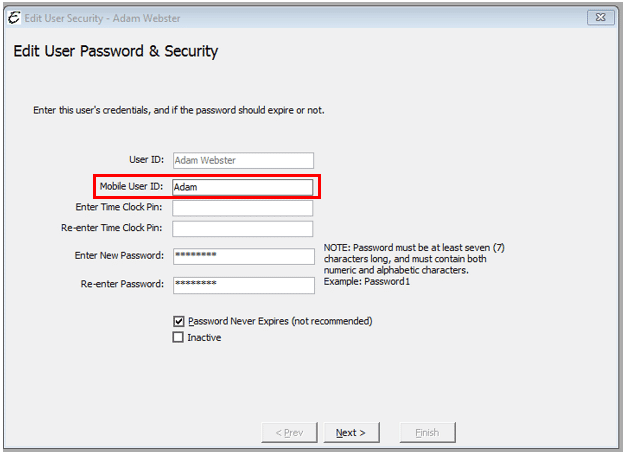 Mobile User ID