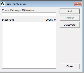 Bulk Inactivation Form
