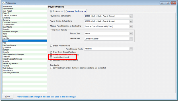 Certified Payroll Preference
