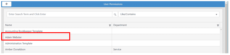 Aptora Mobile II - User Configuration/Setup - User Permission - Adam Webster