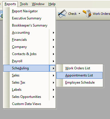 Appointment Lists Report File Path