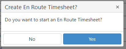 En Route Timesheet