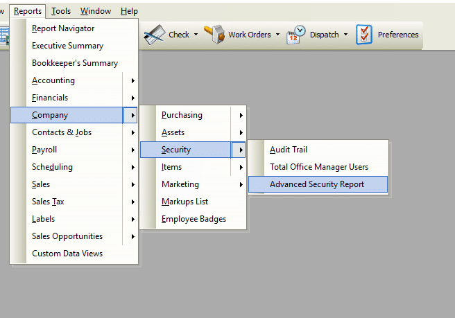 Advanced Security Report File Path