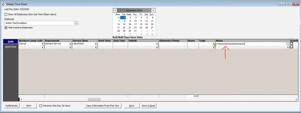 weekly TimeSheet Timeclock