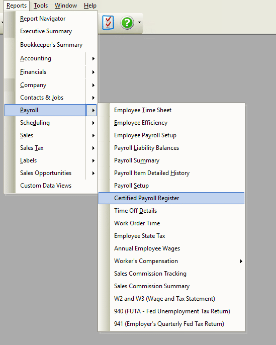 Certified Payroll Register File Path
