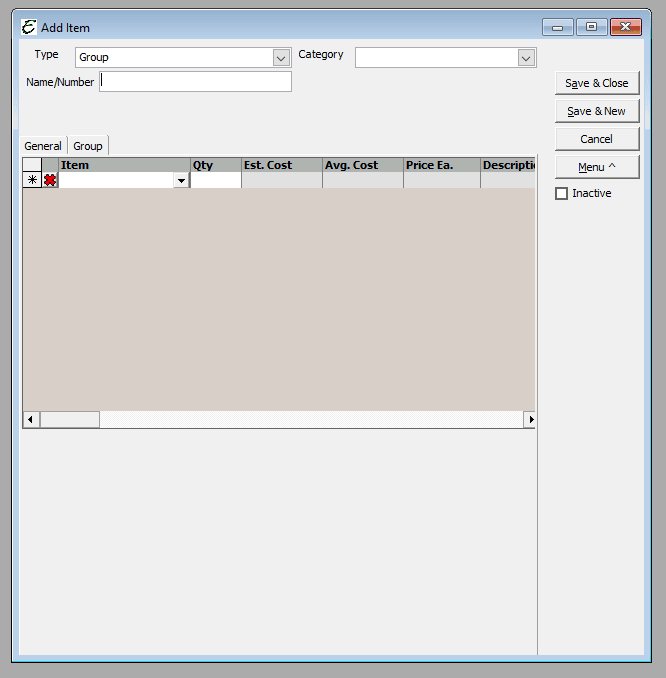 Group Item - Group Tab