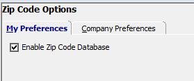 Zip Code Options