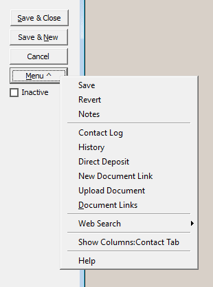 Vendor - Menu Buttons