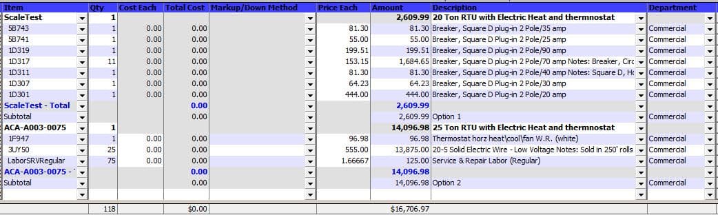 An Estimate Using the Time and Materials (T & M) Approach.