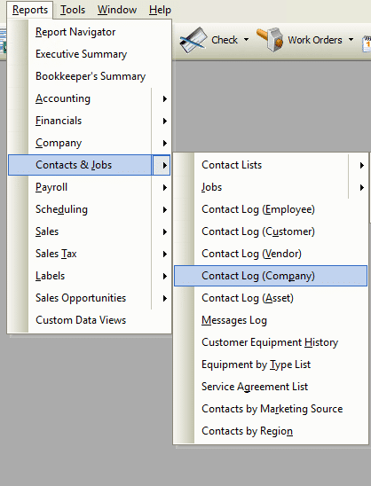 Contact Log (Company) File Path