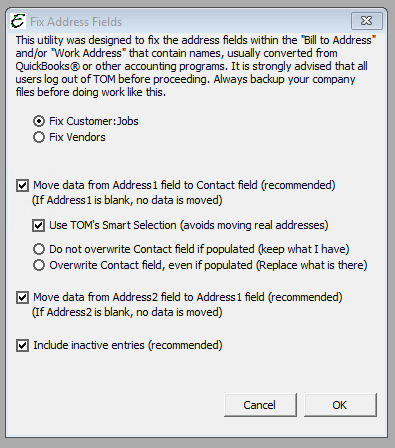 Fix Address Fields Form