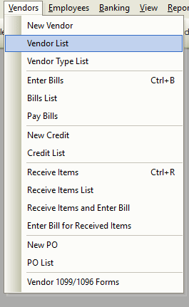 Vendor List File Path