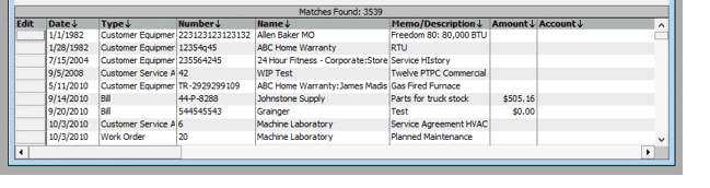 Matches Found
