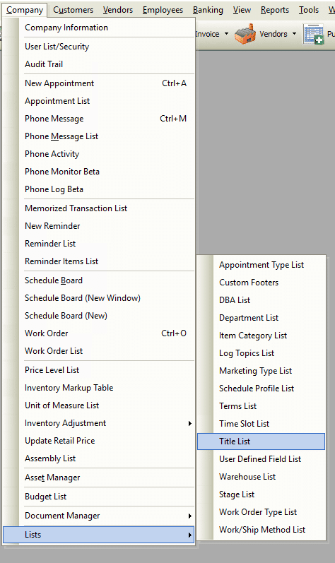 Customer:Job - Title List File Path