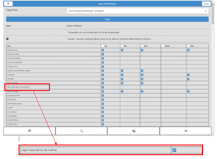 Aptora Mobile II - User Configuration/Setup -Login (required to use mobile)