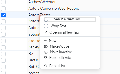 Select the person, right click the list, and choose Resend Invite.