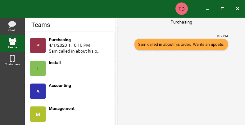 Team(s) Interface
