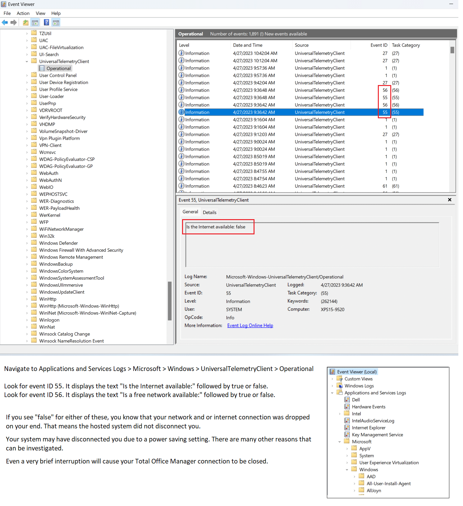 Navigating the Windows Event Viewer