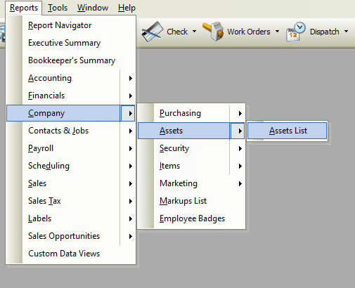Asset List Report File Path