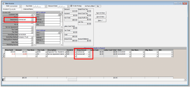 Update Sales Departments - After Example