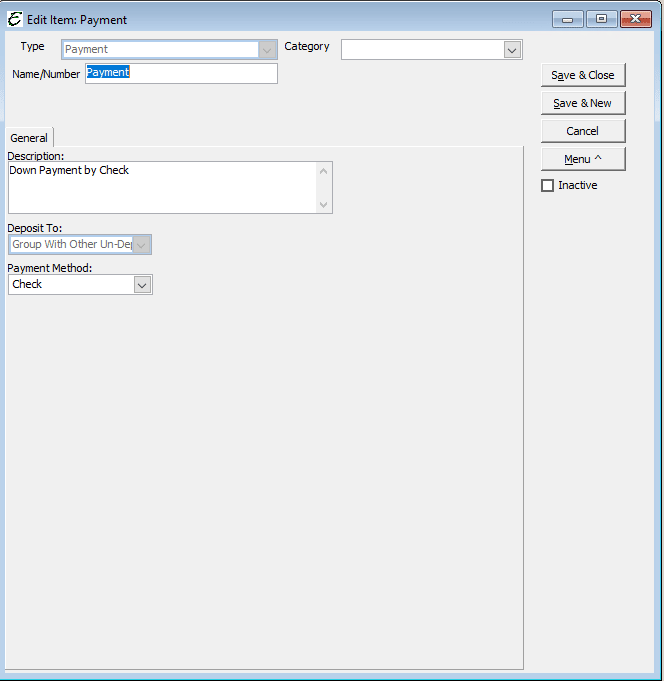 Payment - Example