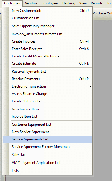 Service Agreement List File Path