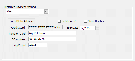 Preferred Payment Method