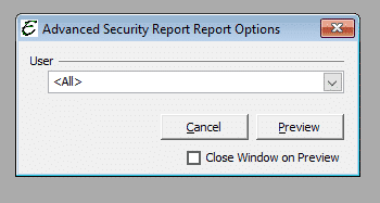 Advanced Security Report Options